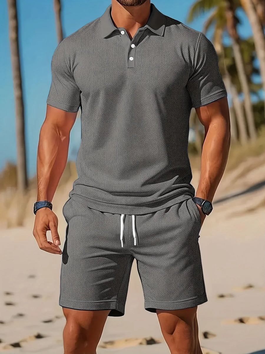 Tweedelige Zomerset met Polo en Korte Broek Heren