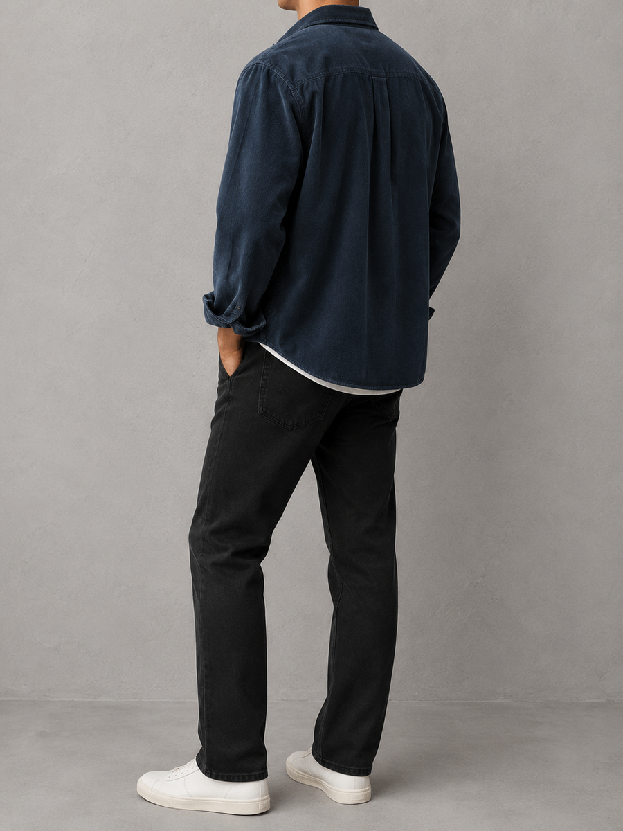 Corduroy Overshirt Heren met Borstzak