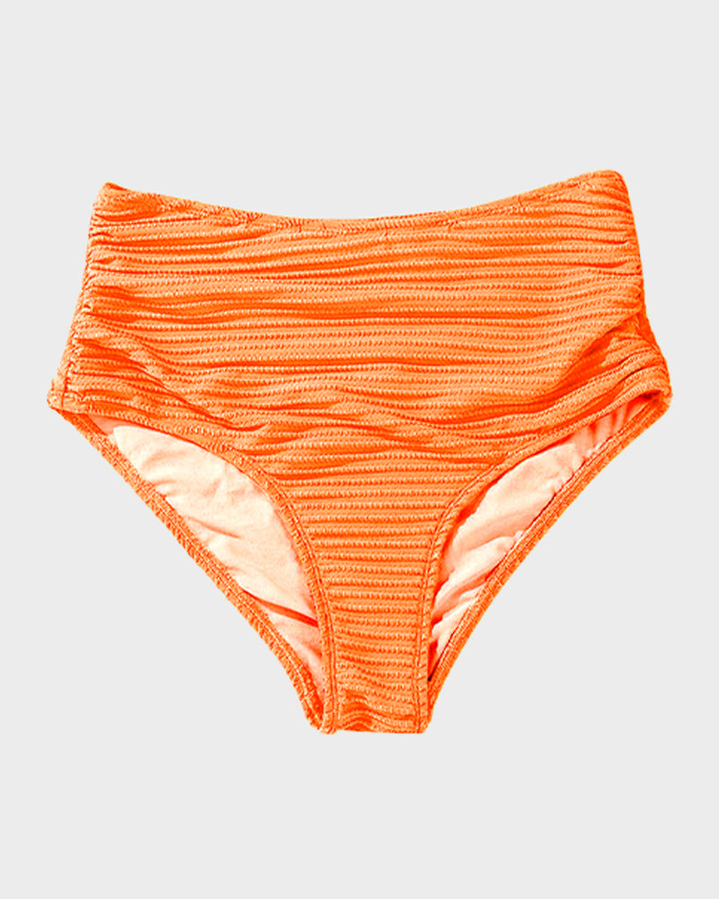 Geribde Bikini Set met Hoge Taille Dames