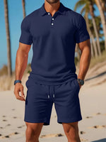 Zomer set met polo en korte broek Heren