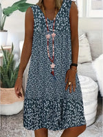 Mouwloze Zomerjurk met Bloemenprint Dames
