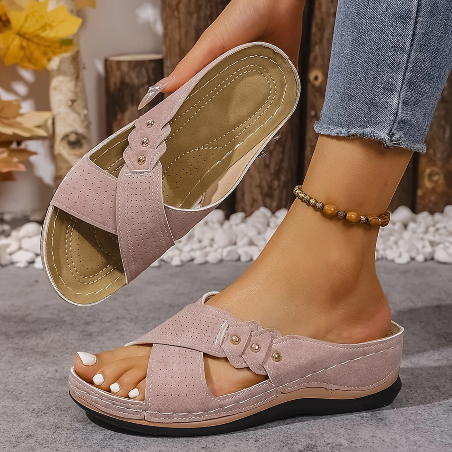 Zomer sandalen met gekruiste bandjes Dames