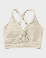 Geribde Bikini Set met Hoge Taille Dames