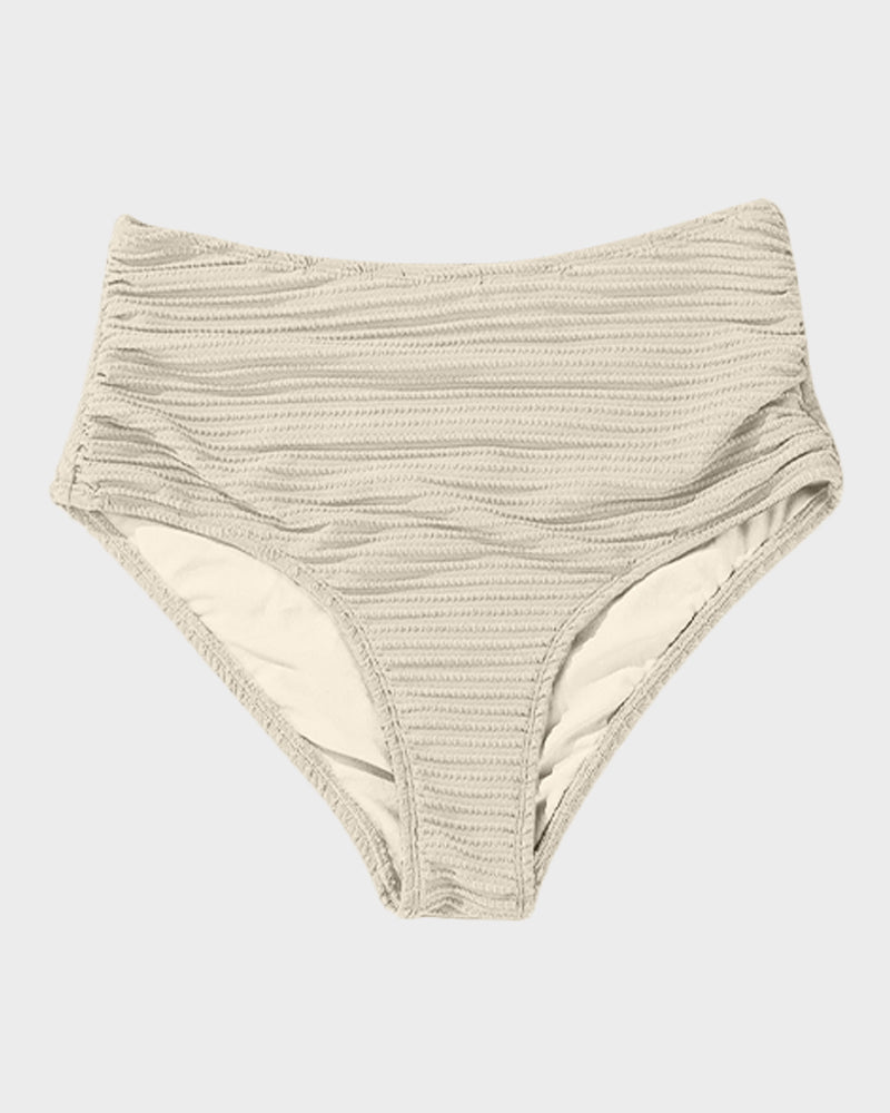 Geribde Bikini Set met Hoge Taille Dames