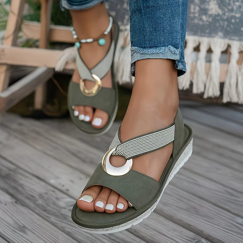 Zomer sandalen met gekruiste banden Dames