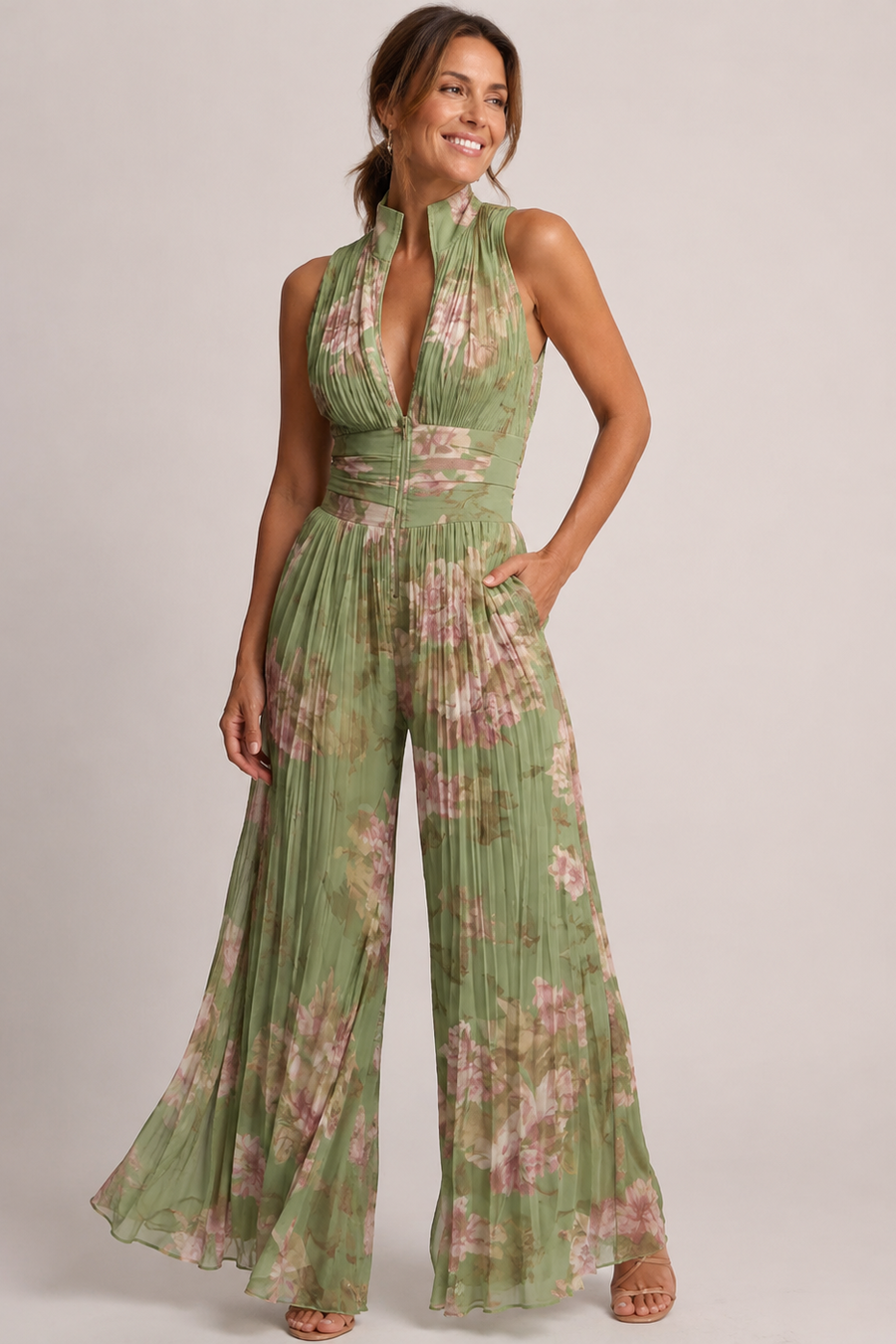 Mouwloze Halter jumpsuit Dames