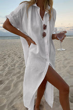 Maxi blousejurk met knoopsluiting Dames