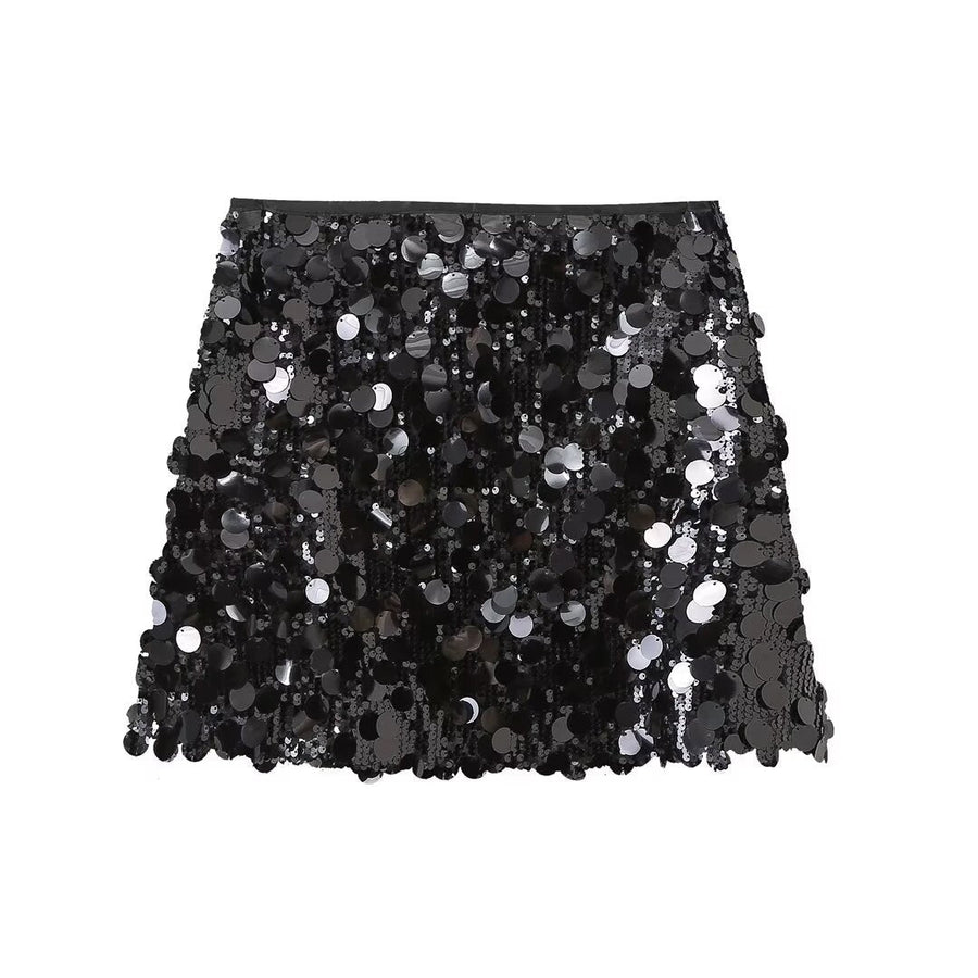 Mini rok met pailletten Dames