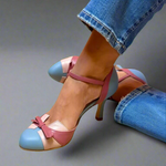 PU leren hakken met strikdetail Dames