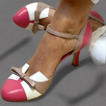 PU leren hakken met strikdetail Dames