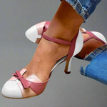PU leren hakken met strikdetail Dames