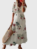 Boho maxi jurk met print Dames