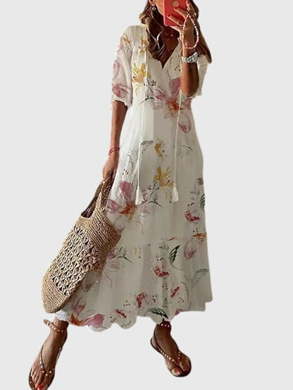 Boho maxi jurk met print Dames
