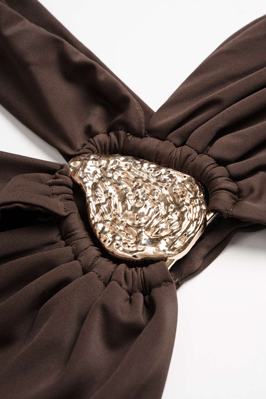Asymmetrische bikini set met metallic details Dames
