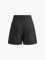 Hoge taille Zomer short met plooien Dames
