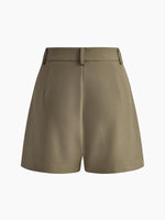 Hoge taille Zomer short met plooien Dames