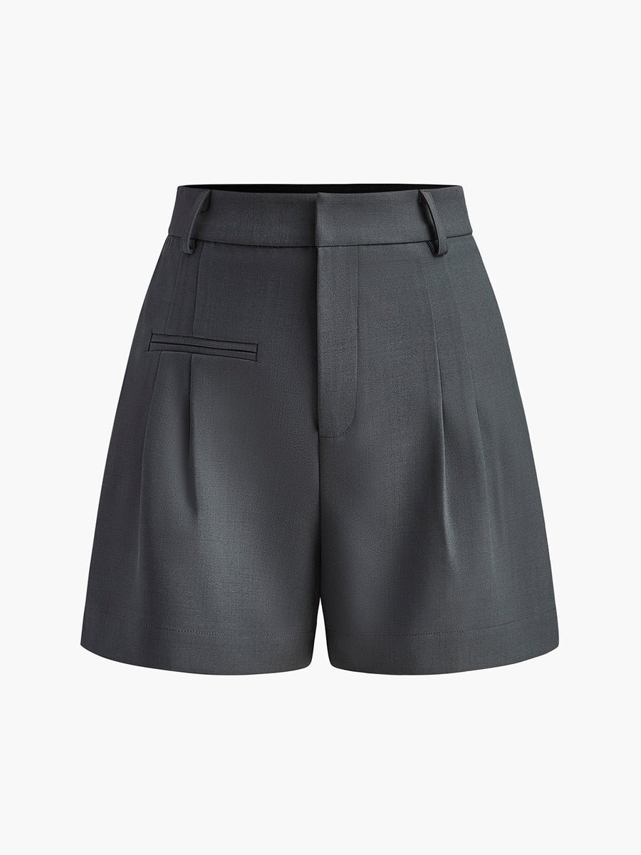 Hoge taille Zomer short met plooien Dames