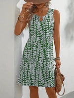 Mouwloze zomerjurk met print Dames