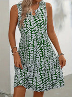 Mouwloze zomerjurk met print Dames