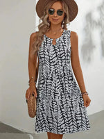Mouwloze zomerjurk met print Dames