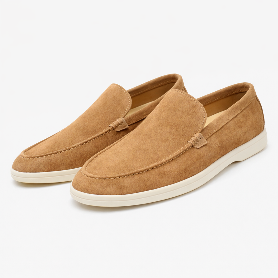Suede loafers met flexibele zool Heren