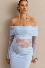 Zwangerschapsjurk Dames Maxi Off-Shoulder met Kant