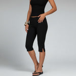 Capri broek met elastische taille Dames
