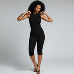 Capri broek met elastische taille Dames