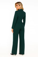 Jumpsuit Dames met Blazerkraag en Wijde Broek