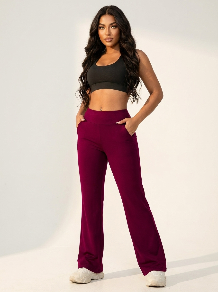 Flared broek met hoge taille Dames