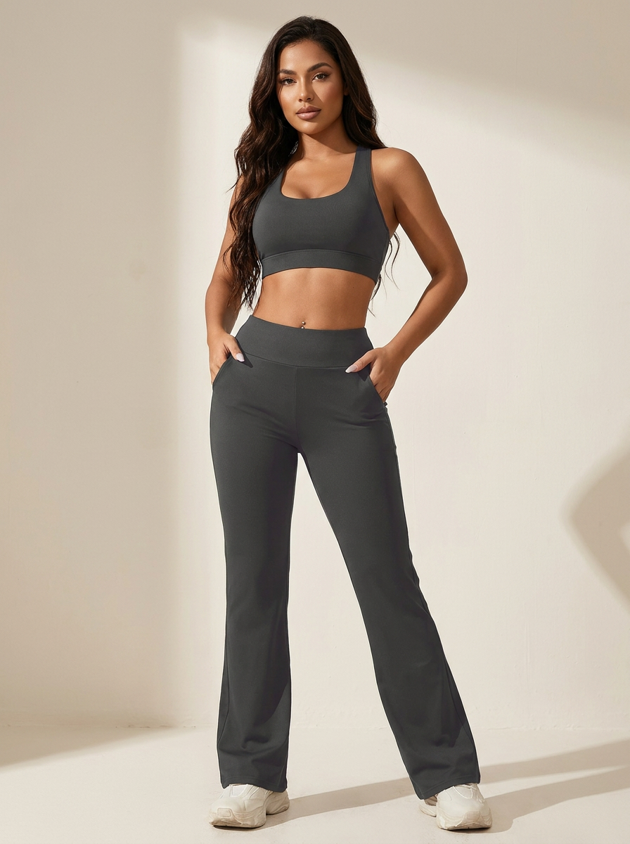 Flared broek met hoge taille Dames