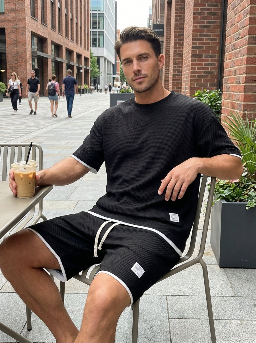 Tweedelige set met T-shirt en short Heren