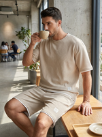 Tweedelige set met T-shirt en short Heren