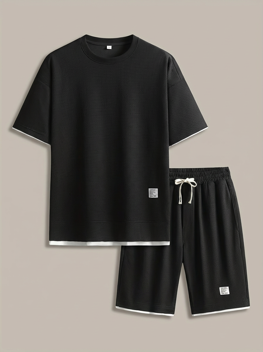Tweedelige set met T-shirt en short Heren