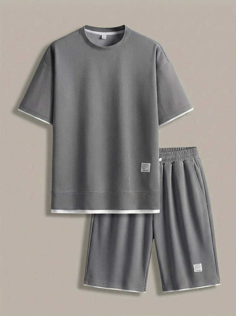Tweedelige set met T-shirt en short Heren