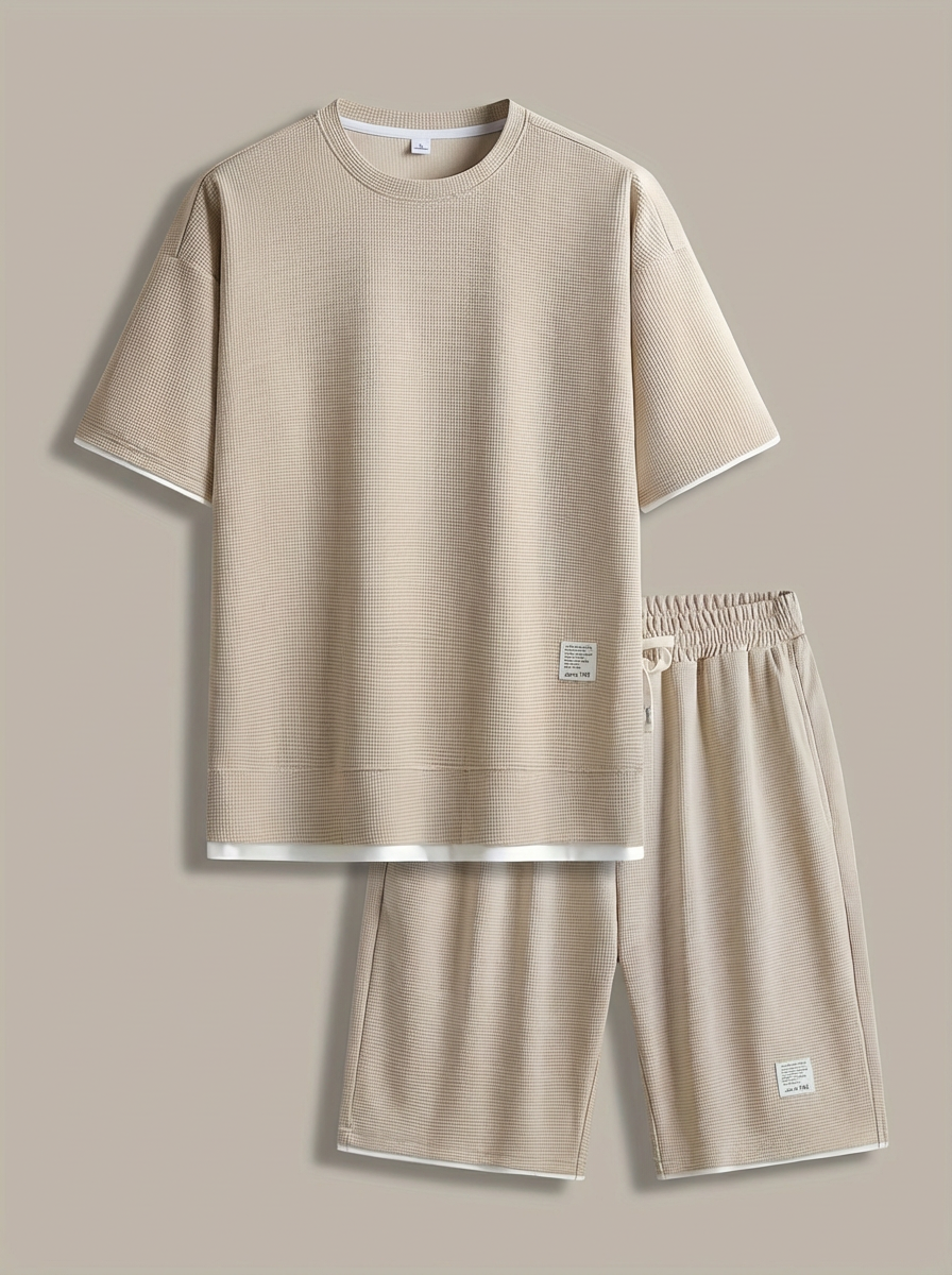Tweedelige set met T-shirt en short Heren