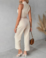 Tweedelige set met gilet en pantalon Dames