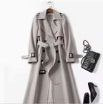 Dames Trenchcoat Dubbelrijig met Ceintuur