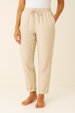 Losvallende broek met elastische taille Dames