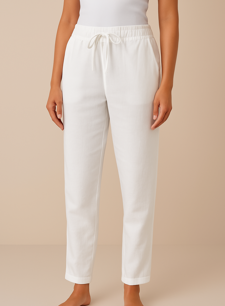Losvallende broek met elastische taille Dames