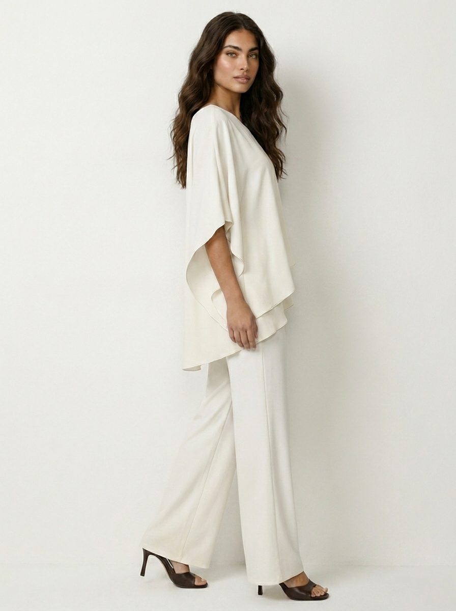 Co-ord Set Dames Chiffon Top en Broek
