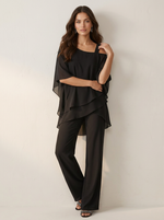 Co-ord Set Dames Chiffon Top en Broek