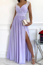Maxi galajurk met kanten details Dames