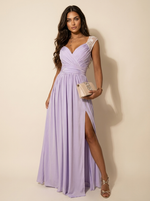Maxi galajurk met kanten details Dames