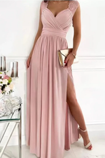 Maxi galajurk met kanten details Dames