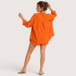 Co-ord set met overhemd en short Dames