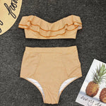 Bandeau bikini set met hoge taille Dames