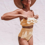 Bandeau bikini set met hoge taille Dames