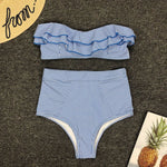 Bandeau bikini set met hoge taille Dames