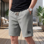 Korte zomer broek met elastische taille en trekkoord Heren